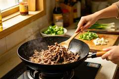 西兰花炒肉片，脆嫩下饭的关键三步