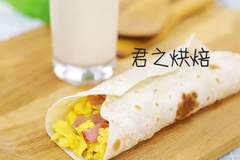 简简单单做个早餐~炒蛋培根卷饼!