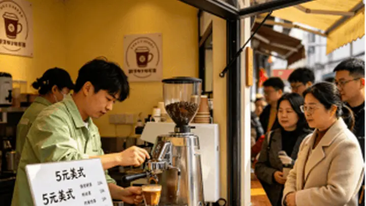 奶茶集体跨界做咖啡！下沉市场掀起5-9元平价茶咖潮，差异化打法突围行业混战