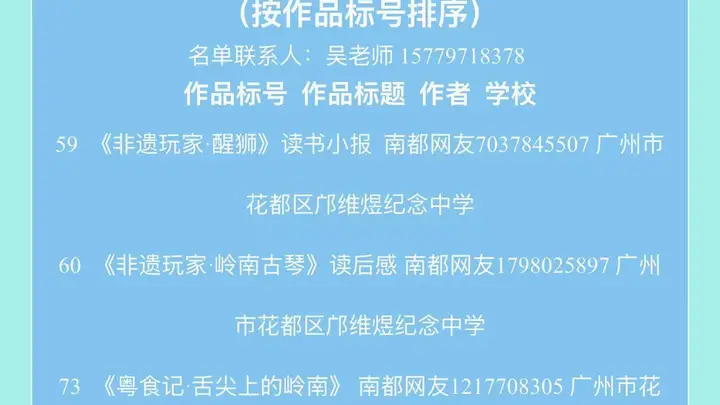看过来!广东全民经典阅读大赛青少年赛道图文晋级名单出炉!