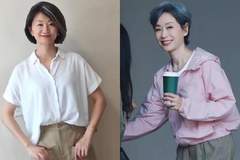 看了叶童的穿搭才懂：阔腿裤不一定要配小白鞋，照样美得洋气高级