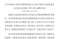 上交所：南京浦口经济开发集团有限公司债券8月20日挂牌，代码283664