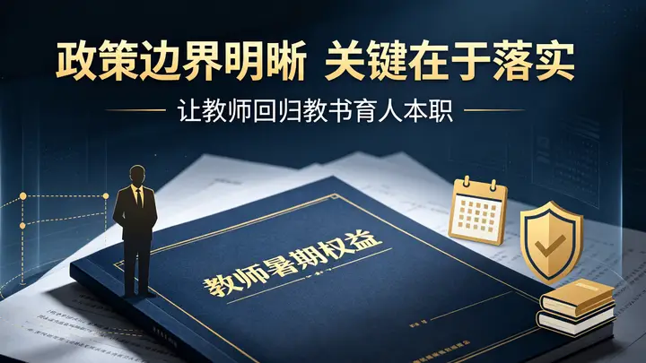 关于“教师暑期合法权益”，政策这样说