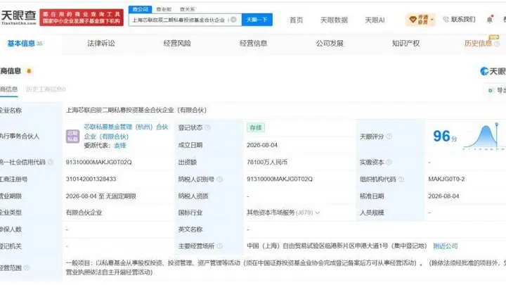 上海新私募投资基金落地 芯联集成江丰电子等联合出资7.81亿聚焦股权投资资产管理