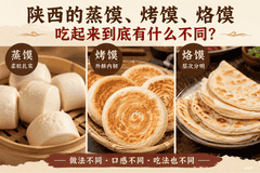 陕西蒸馍、烤馍、烙馍,到底有啥不一样?