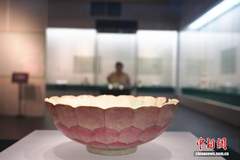 河南郑州:莲花文物专题展吸引观众