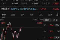 权重股催化 云计算板块活跃 多股涨幅超7%