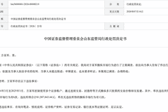 操纵市场涉案金额超6.27亿元 证监会连开多张高额罚单强化市场监管力度