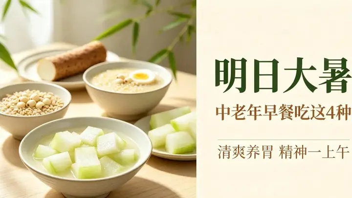 大暑次日中老年早餐必选推荐 这四样助力元气满满度暑季