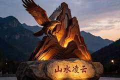 勇攀高峰:金属假山雕塑的现代艺术表达