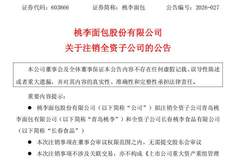 营收归零仍手握数千万资产!桃李面包连撤青岛、长春两家子公司