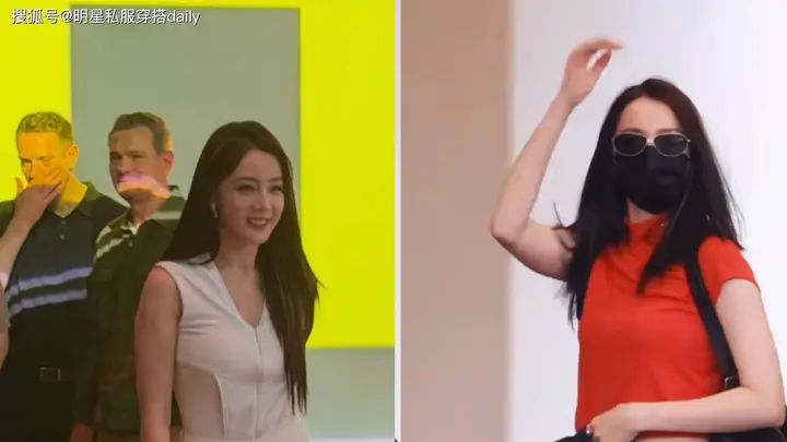迪丽热巴封神夏日穿搭！明艳红白撞色+纯白女神风，美到自带滤镜