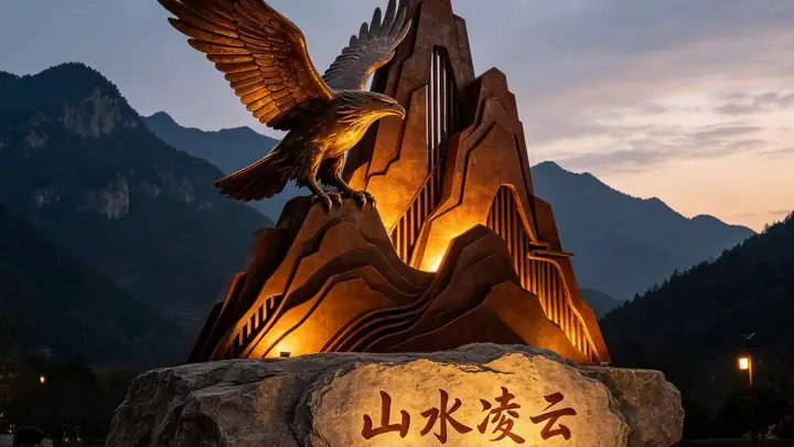 勇攀高峰:金属假山雕塑的现代艺术表达