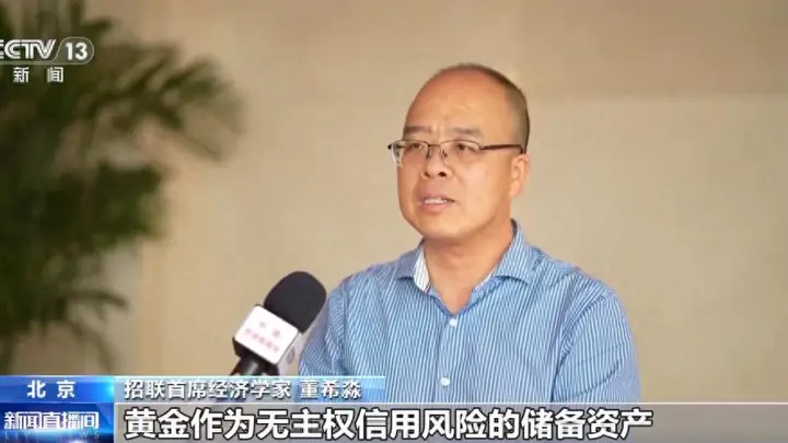 黄金何以反超美债？招联首席董希淼央视解读全球央行“购金热”