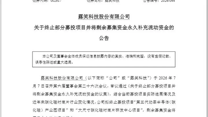 直线涨停后“炸板”!002617盘后宣布:终止募投项目,全部“补流”