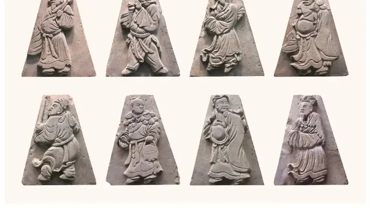 清乾隆暗八仙纹瓷板现符号与古意 年画棋盘里八仙从未走远