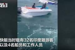 越南富国岛一快艇倾覆致15死:船体倒扣海中,载有32名印度游客
