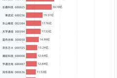15股融资买入额超10亿元，包括中际旭创、新易盛、兆易创新、长鑫科技、寒武纪等