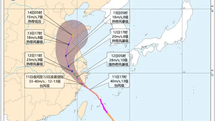 “巴威”或将提前登陆,预计于11日夜间至12日凌晨登陆,中央气象台继续发布台风橙色预警