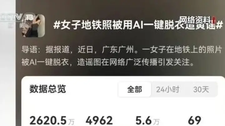 央视起底“AI脱衣”黑色产业链