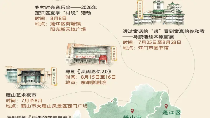 第六届江门艺术季文旅地图上线 串联全域艺术风光解锁侨乡文艺魅力