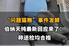 【“问题猫粮”事件发酵,伯纳天纯最新回应来了:称送检均合格】