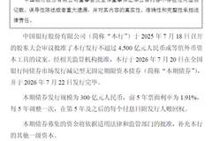 中国银行完成发行300亿元减记型无固定期限资本债券