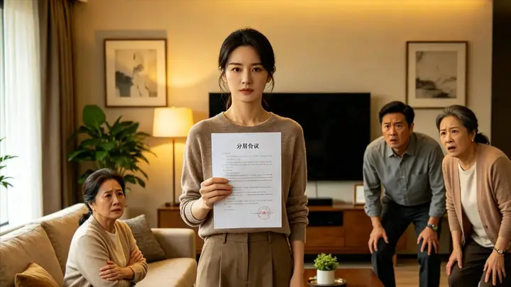 小姑子闹绝食丈夫逼交年终分红我拿出分居协议