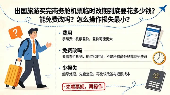 国际航班商务舱改签避坑指南：选对舱位早操作省大钱