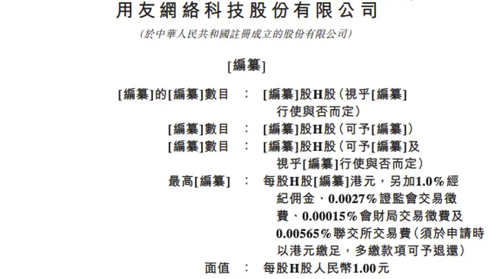 用友网络递表港交所