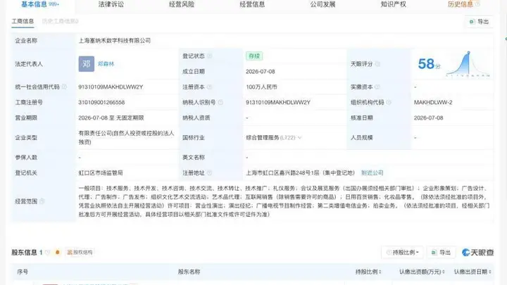 丝芭传媒在上海成立新公司