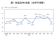 7月中国制造业PMI回落，高技术制造业逆势扩张成新引擎
