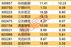 主力资金 | 主力大手笔加仓名单出炉